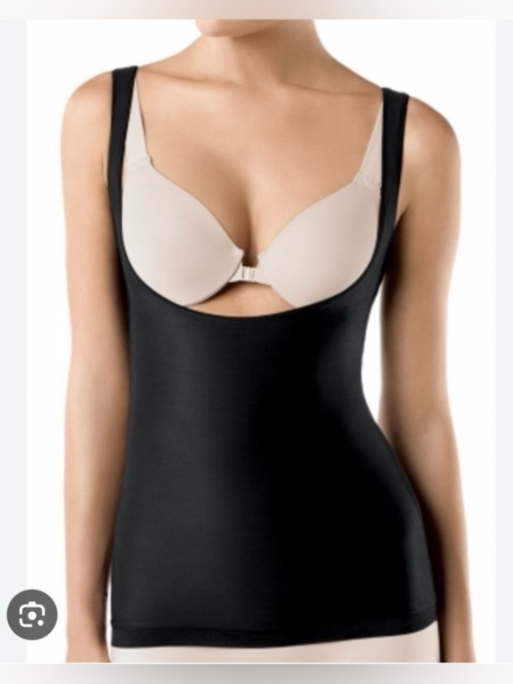 SPANX Simplicity Open-Bust Black Smoothing Shapewear Camisole Tank NWT